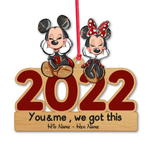 Load image into Gallery viewer, Personalized Christmas Mouse Ornament Custom Names Gift