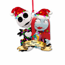 Load image into Gallery viewer, Personalized Nightmare Before Christmas Ornament Custom Name Gift for Couples
