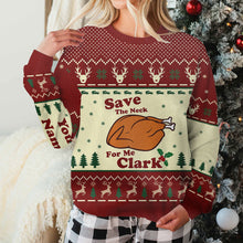 Load image into Gallery viewer, Personalized Christmas Sweater with Faux Wool Design for Family & Friends