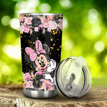 Load image into Gallery viewer, Personalized Black Pink Mouse Ears Tumbler Custom Name Gift