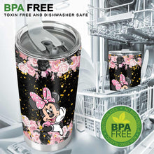 Load image into Gallery viewer, Personalized Black Pink Mouse Ears Tumbler Custom Name Gift