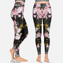 Load image into Gallery viewer, Personalized Black Pink Mouse Ears Hoodie & Leggings Set for Girls Birthday Gift