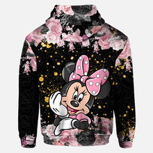Load image into Gallery viewer, Personalized Black Pink Mouse Ears Hoodie & Leggings Set for Girls Birthday Gift