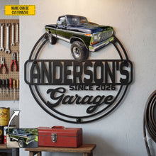 Load image into Gallery viewer, Personalized Classic Car Metal Sign Custom Photo Gift for Garage Decor