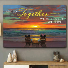 Load image into Gallery viewer, Personalized Mouse Couple Canvas Poster Gift for Engagement/Anniversary