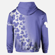 Load image into Gallery viewer, Personalized Magical Mouse Ears All Over Hoodie Custom Name Gift