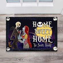 Load image into Gallery viewer, Personalized Nightmare Before Christmas Doormat for Couples