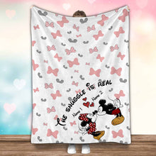 Load image into Gallery viewer, Personalized Couple Blanket Soft Flannel Snuggle Gift