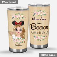 Load image into Gallery viewer, Personalized Mouse Ears And Books Tumbler Gift for Girls