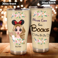 Load image into Gallery viewer, Personalized Mouse Ears And Books Tumbler Gift for Girls