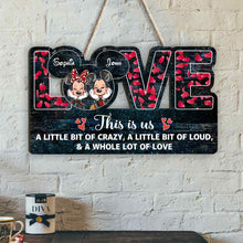 Load image into Gallery viewer, Personalized Couples Wood Sign Custom Name Gift for Anniversary