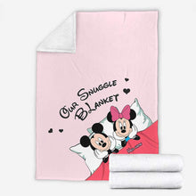 Load image into Gallery viewer, Personalized Snuggle Blanket Cute Mouse Design Gift for Couples