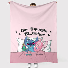 Load image into Gallery viewer, Personalized Snuggle Blanket Custom Name Gift for Couples