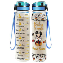 Load image into Gallery viewer, Personalized Water Tracker Bottle with Believe in Magic Design for Kids Birthday Gift