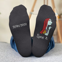 Load image into Gallery viewer, Personalized Nightmare Socks Custom Name Gift for Couples