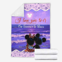 Load image into Gallery viewer, Personalized Couple Blanket I Love You To The Sunset & Back