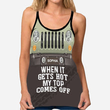 Load image into Gallery viewer, Personalized Cross Tank Top Custom Name Summer Gift for Her