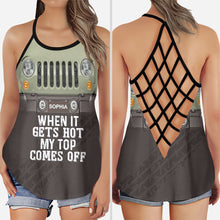 Load image into Gallery viewer, Personalized Cross Tank Top Custom Name Summer Gift for Her