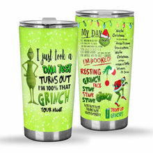 Load image into Gallery viewer, Personalized Grinch DNA Test Tumbler Custom Name Holiday Gift