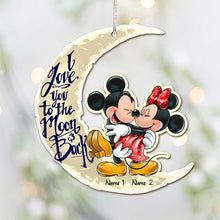 Load image into Gallery viewer, Personalized Couple Christmas Ornament I Love You to the Moon & Back - Custom Names Gift