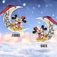 Load image into Gallery viewer, Personalized Couple Christmas Ornament I Love You to the Moon & Back - Custom Names Gift