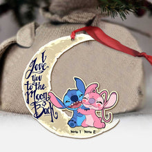 Load image into Gallery viewer, Personalized Christmas Couple Ornament I Love You to the Moon & Back Gift