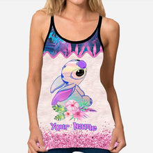 Load image into Gallery viewer, Personalized Ohana Cross Tank Top & Leggings Custom Name Gift Idea