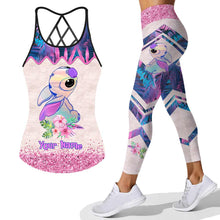 Load image into Gallery viewer, Personalized Ohana Cross Tank Top & Leggings Custom Name Gift Idea