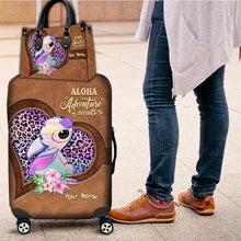 Load image into Gallery viewer, Personalized Aloha Leather Handbag & Luggage Cover Gift for Women