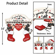 Load image into Gallery viewer, Personalized Christmas Mouse Ornament Custom Name Gift for Couple