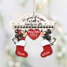 Load image into Gallery viewer, Personalized Christmas Mouse Ornament Custom Name Gift for Couple