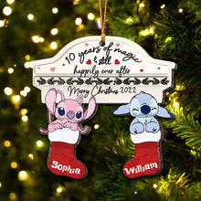 Load image into Gallery viewer, Personalized Christmas Ohana Ornament Custom Name Gift for Couples