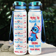 Load image into Gallery viewer, Personalized Water Tracker Bottle with Time Markers for Christmas Gift