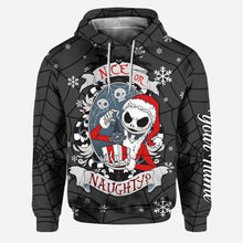 Load image into Gallery viewer, Personalized Nice or Naughty Christmas Hoodie & Leggings Set for Women