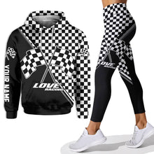 Load image into Gallery viewer, Personalized Racing Hoodie and Leggings Set Custom Name Gift