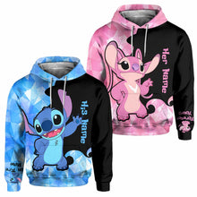 Load image into Gallery viewer, Personalized Couple Ohana Hoodies Custom Name Gift