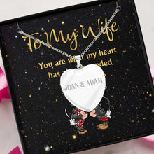 Load image into Gallery viewer, Personalized Heart Pendant Necklace Custom Couple Gift for Wife