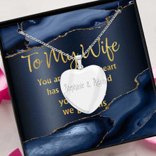 Load image into Gallery viewer, Personalized Heart Pendant Necklace for Couples with Custom Design