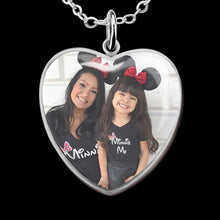 Load image into Gallery viewer, Personalized Heart Pendant Necklace with Custom Photo for Daughter