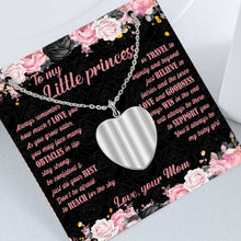 Load image into Gallery viewer, Personalized Heart Pendant Necklace with Custom Photo for Daughter