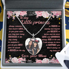 Load image into Gallery viewer, Personalized Heart Pendant Necklace with Custom Photo for Daughter