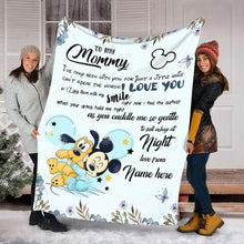 Load image into Gallery viewer, Personalized Disney Blanket for Mom with Custom Name | Mother's Day Gift