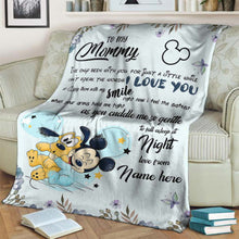 Load image into Gallery viewer, Personalized Disney Blanket for Mom with Custom Name | Mother's Day Gift