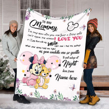 Load image into Gallery viewer, Personalized Disney Blanket for Mom with Custom Name | Mother's Day Gift