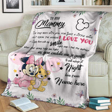 Load image into Gallery viewer, Personalized Disney Blanket for Mom with Custom Name | Mother's Day Gift