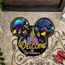 Load image into Gallery viewer, Personalized Mouse Shaped Doormat Custom Family Name Gift