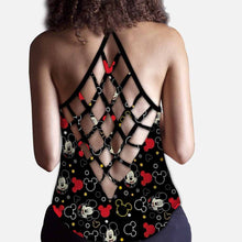 Load image into Gallery viewer, Personalized Mickey Mouse Cross Tank Top Custom Name Summer Gift