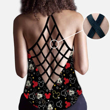 Load image into Gallery viewer, Personalized Mickey Mouse Cross Tank Top Custom Name Summer Gift