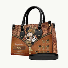 Load image into Gallery viewer, Personalized Leather Handbag for Grandma with Custom Name