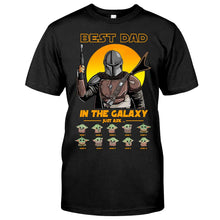 Load image into Gallery viewer, Personalized Best Dad In The Galaxy T-shirt & Hoodie Gift